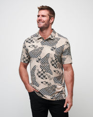 Oxford Tan Travis Mathew Paper Tiger Polo