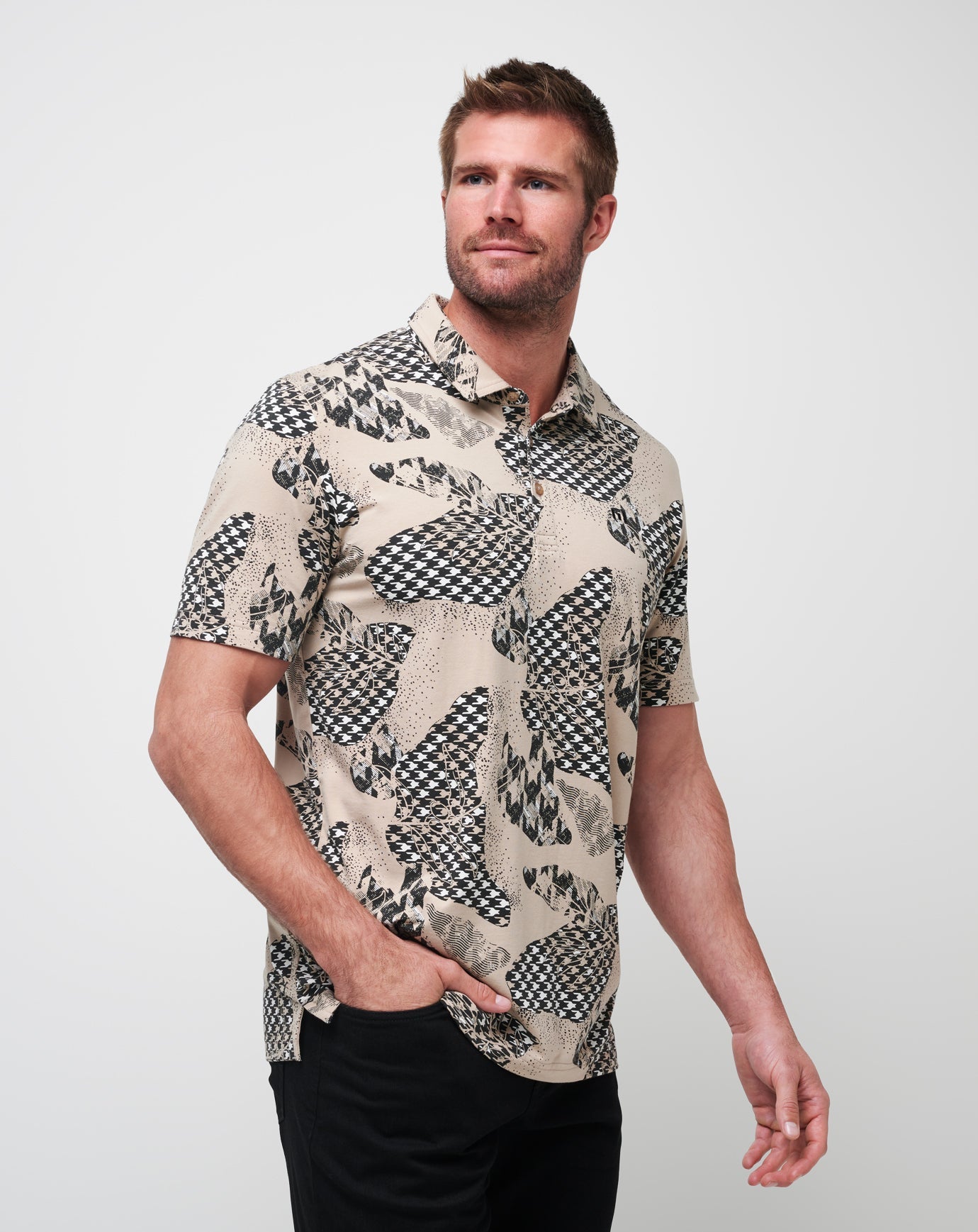 Oxford Tan Travis Mathew Paper Tiger Polo
