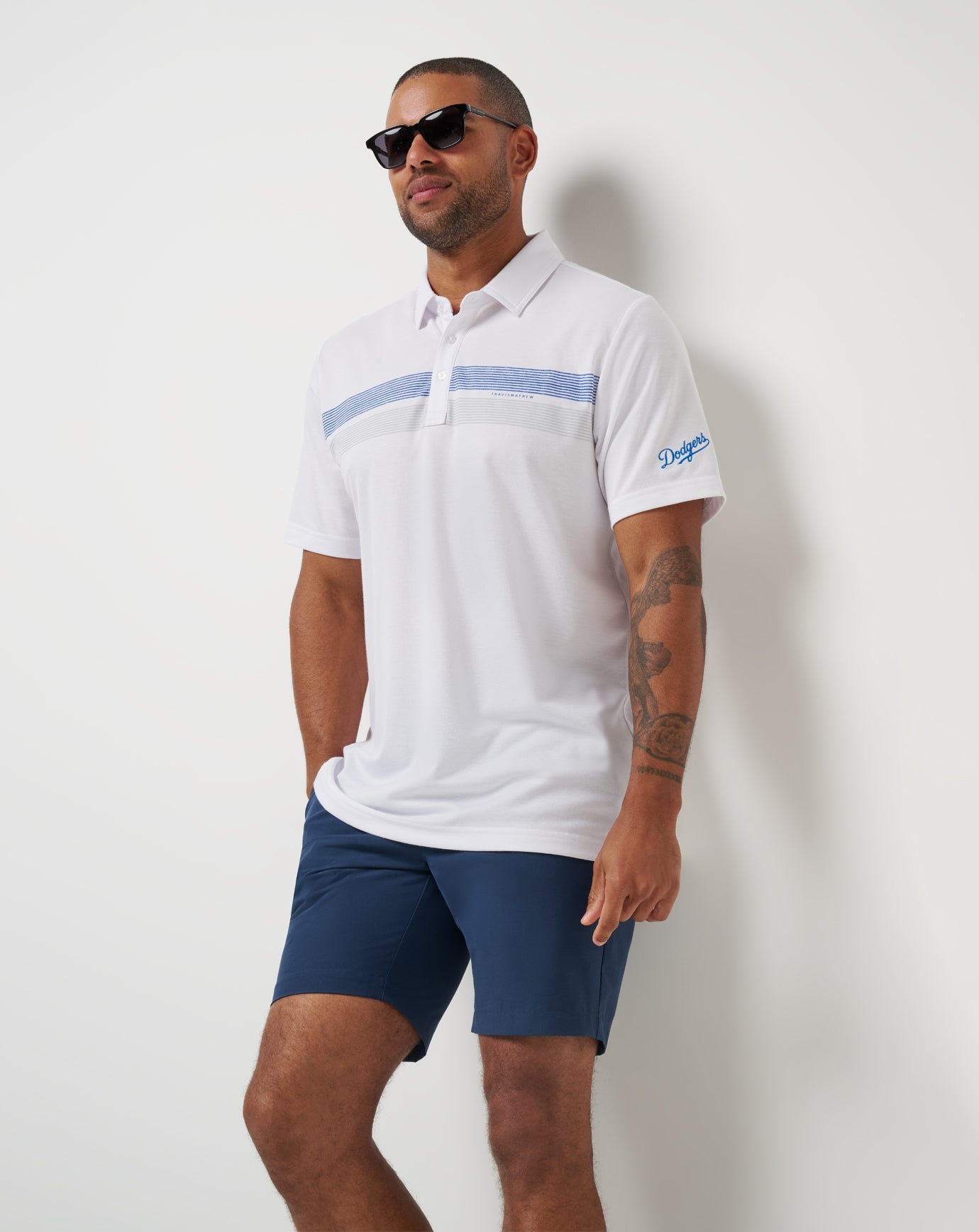White Travis Mathew Los Angeles Dodgers Top Recruit Polo