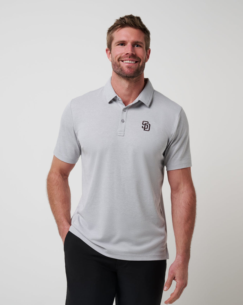 Heather Grey Travis Mathew San Diego Padres Playoff Pitch Polo