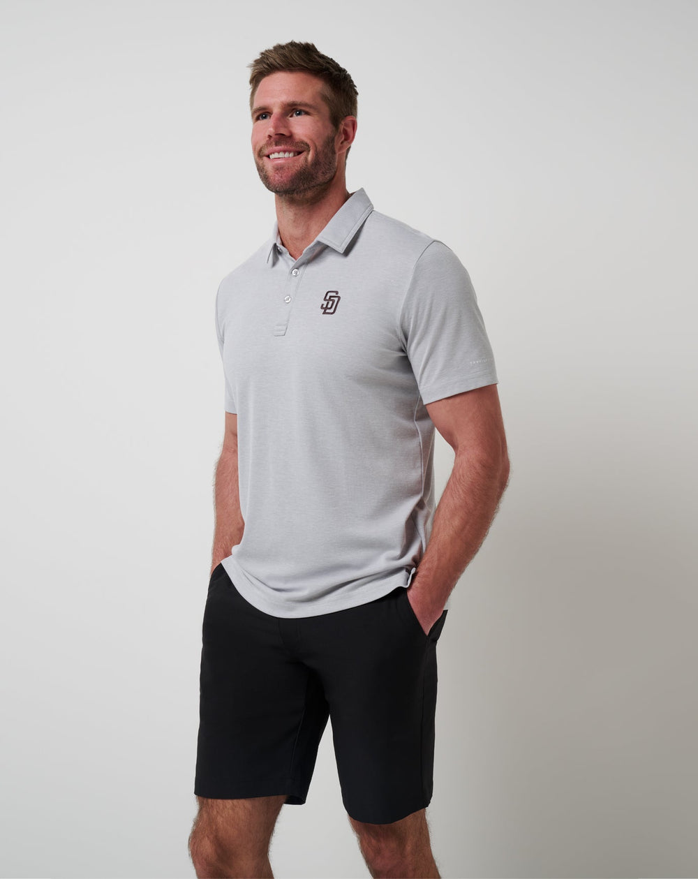 Heather Grey Travis Mathew San Diego Padres Playoff Pitch Polo