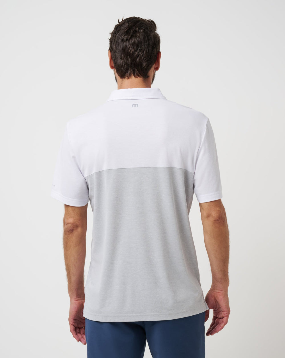 White/Heather Grey Travis Mathew Los Angeles Dodgers Home Run Leader Polo