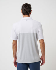 White/Heather Grey Travis Mathew Los Angeles Dodgers Home Run Leader Polo