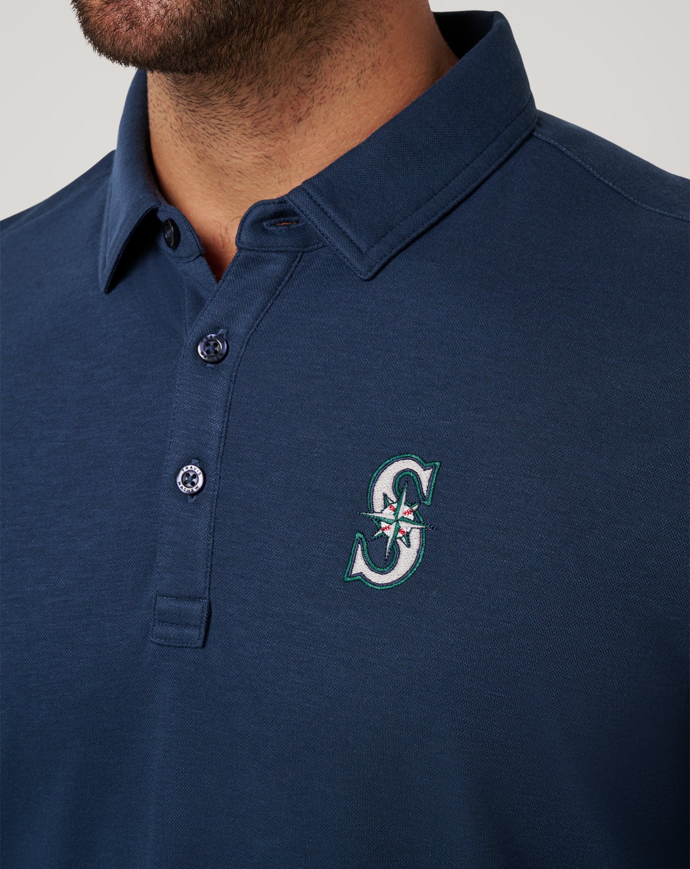 Navy Travis Mathew Seattle Mariners Playoff Pitch Polo