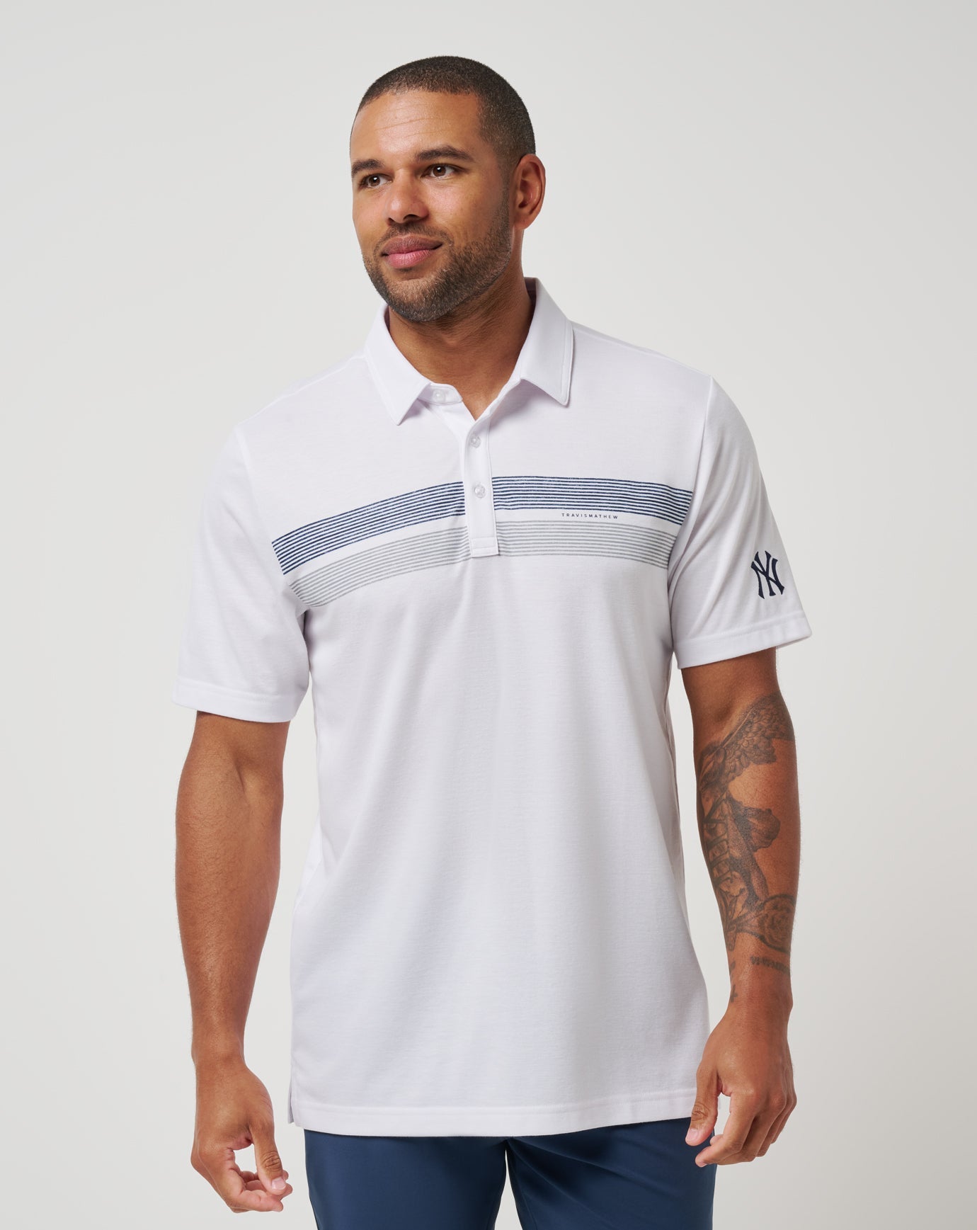 White Travis Mathew New York Yankees Top Recruit Polo