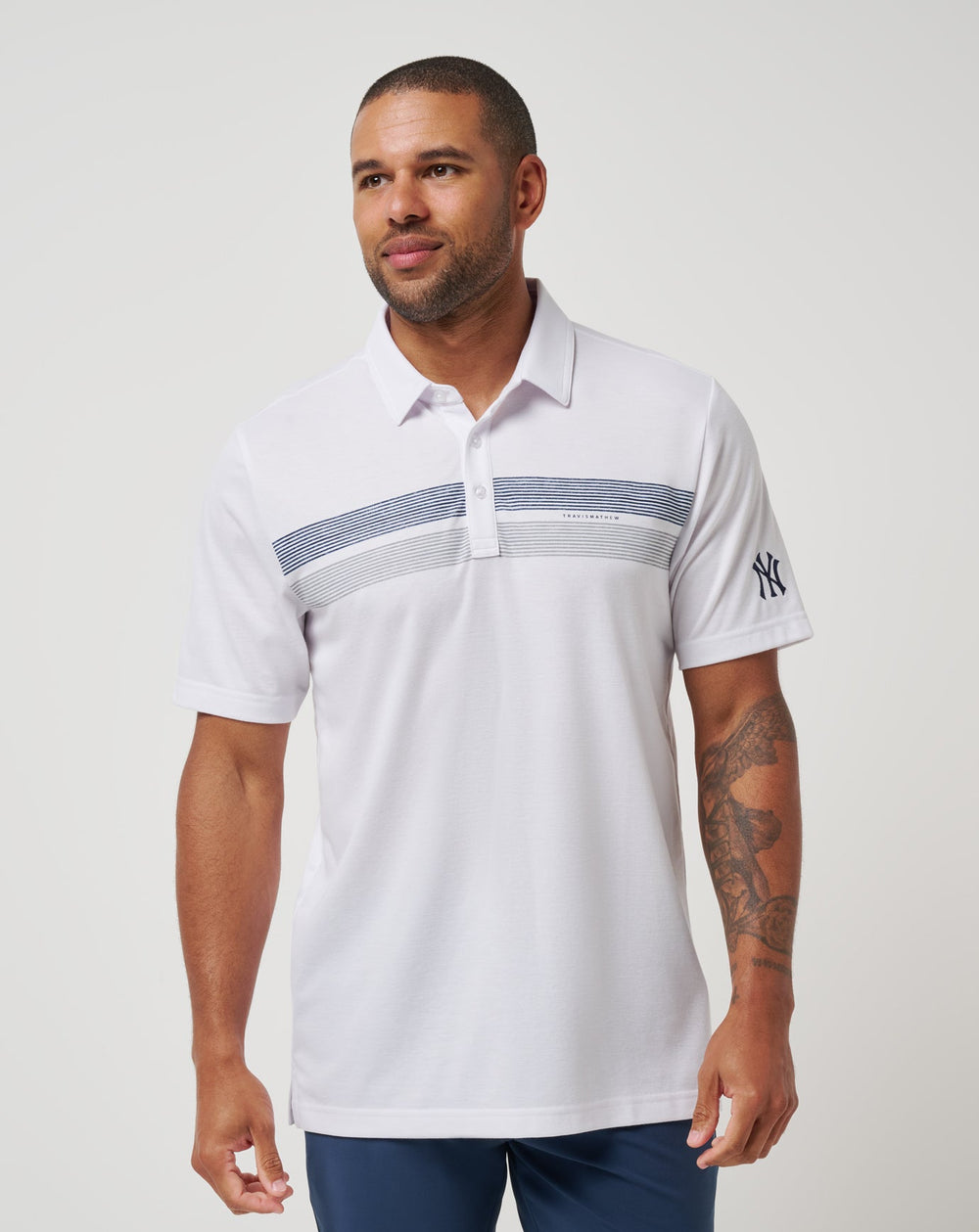 White Travis Mathew New York Yankees Top Recruit Polo