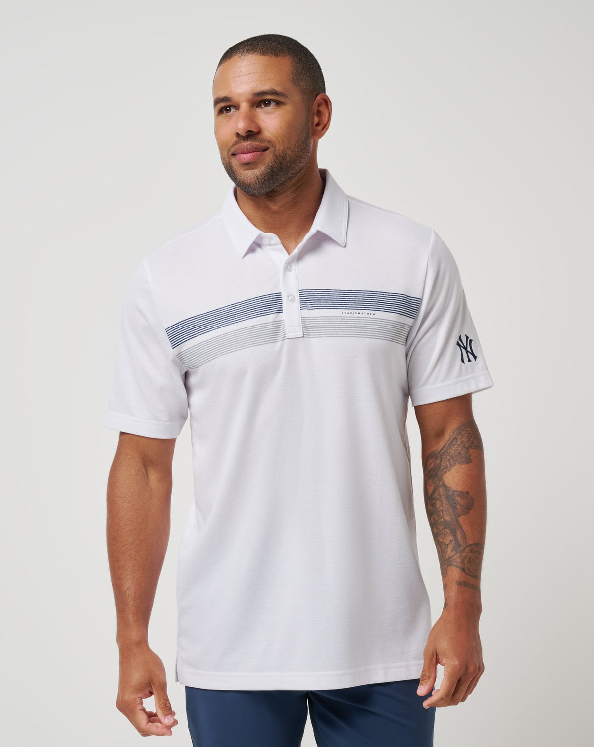 White Travis Mathew New York Yankees Top Recruit Polo