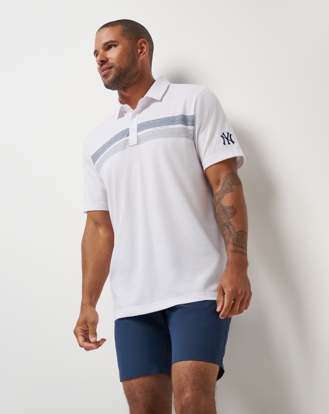 White Travis Mathew New York Yankees Top Recruit Polo