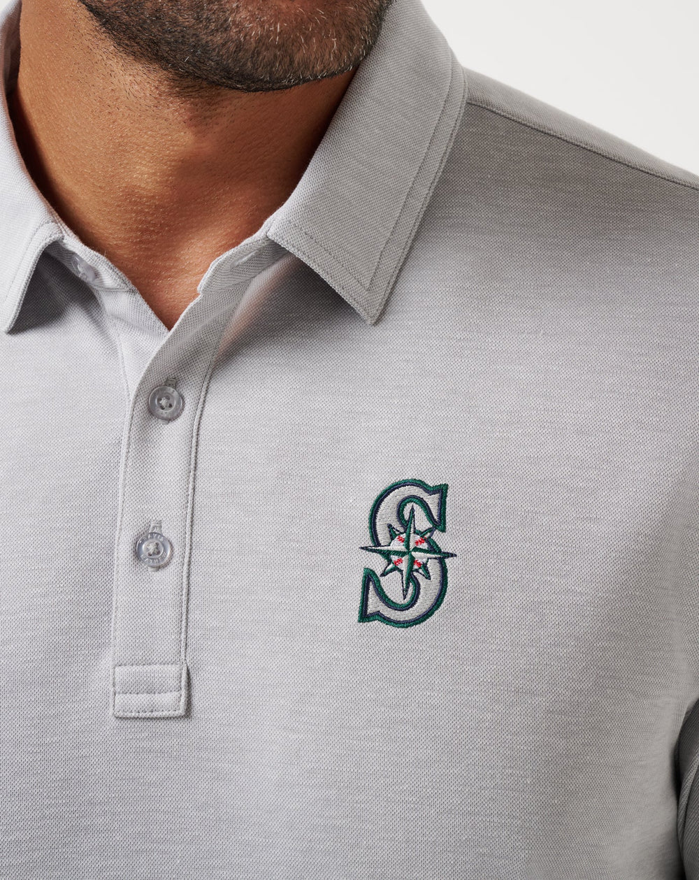 Heather Grey Travis Mathew Seattle Mariners Playoff Pitch Polo