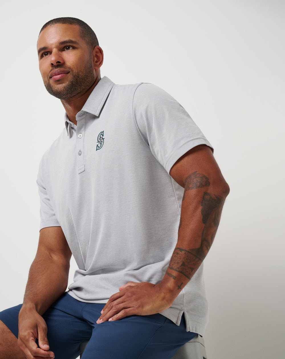 Heather Grey Travis Mathew Seattle Mariners Playoff Pitch Polo