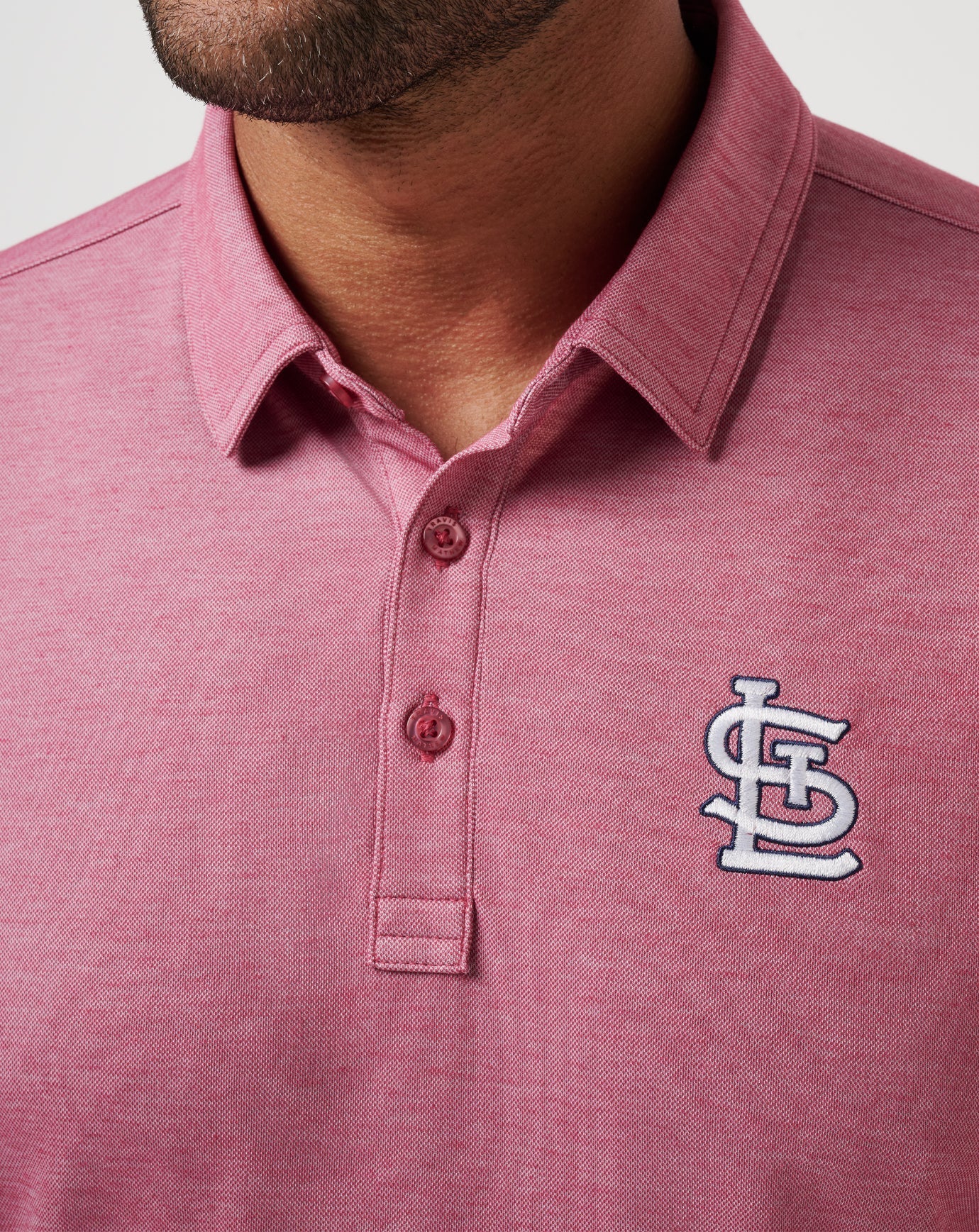 Heather Red Travis Mathew St Louis Cardinals Playoff Pitch Polo