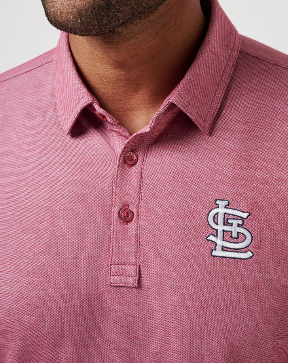 Heather Red Travis Mathew St Louis Cardinals Playoff Pitch Polo