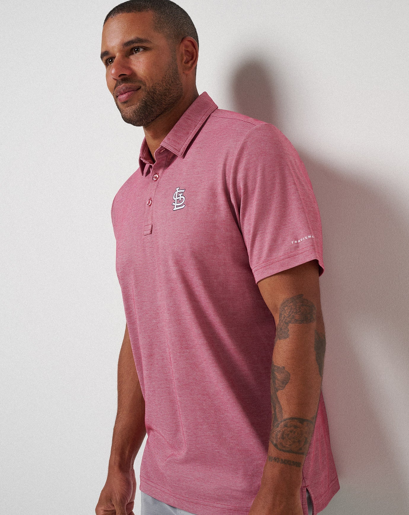 Heather Red Travis Mathew St Louis Cardinals Playoff Pitch Polo