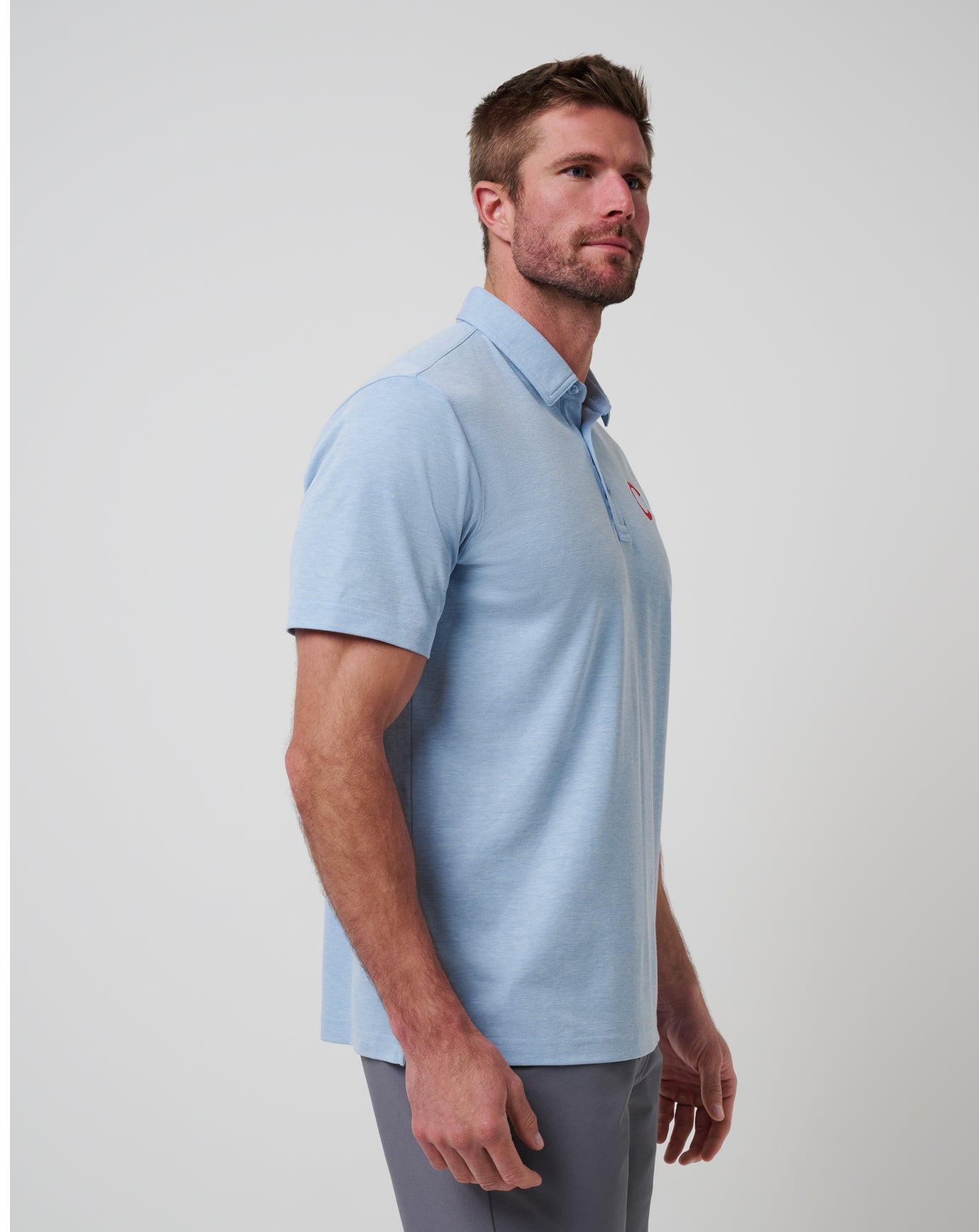 Heather Blue Travis Mathew Chicago Cubs Playoff Pitch Polo