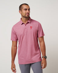 Heather Red Travis Mathew Philadelphia Phillies Playoff Pitch Polo