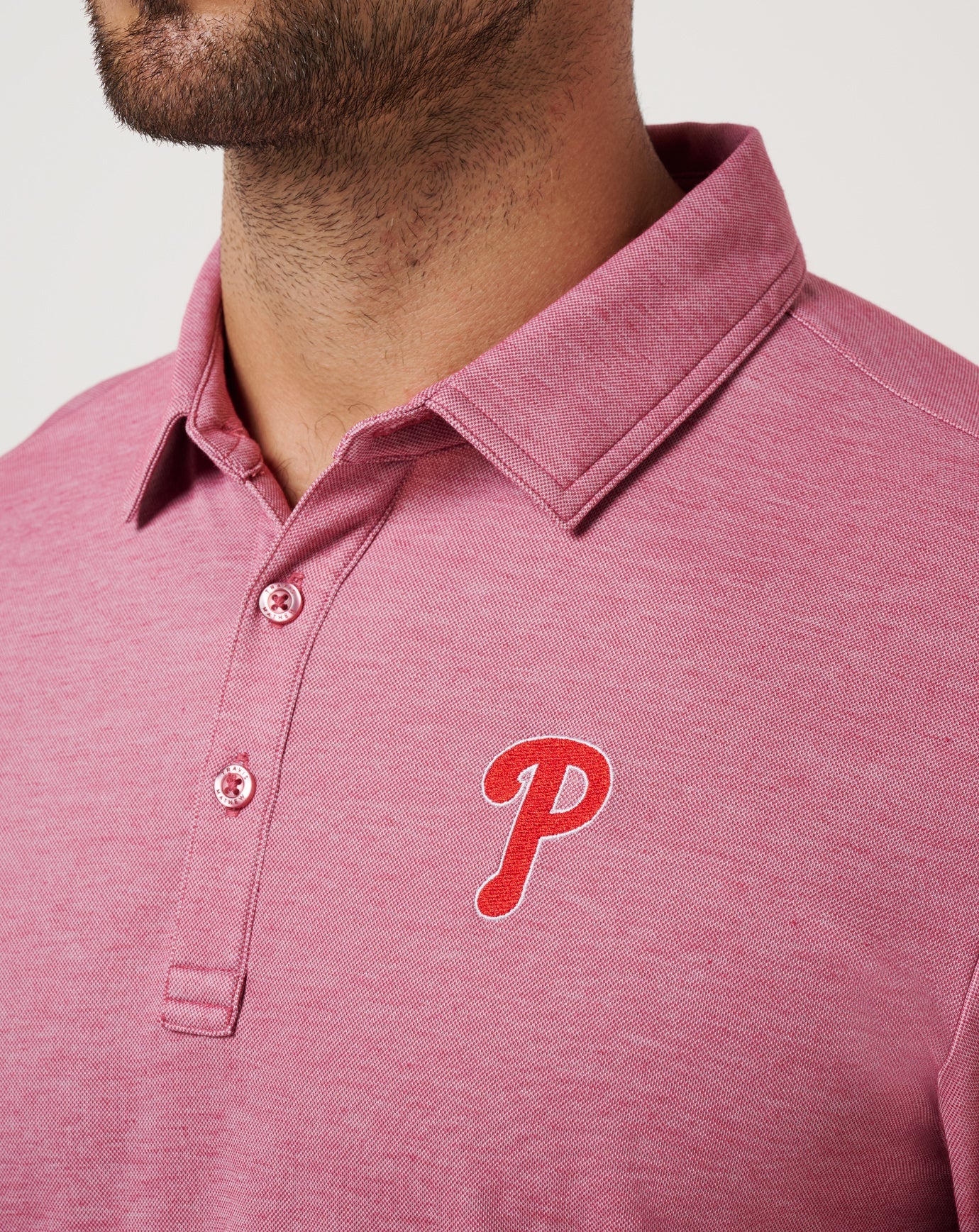 Heather Red Travis Mathew Philadelphia Phillies Playoff Pitch Polo