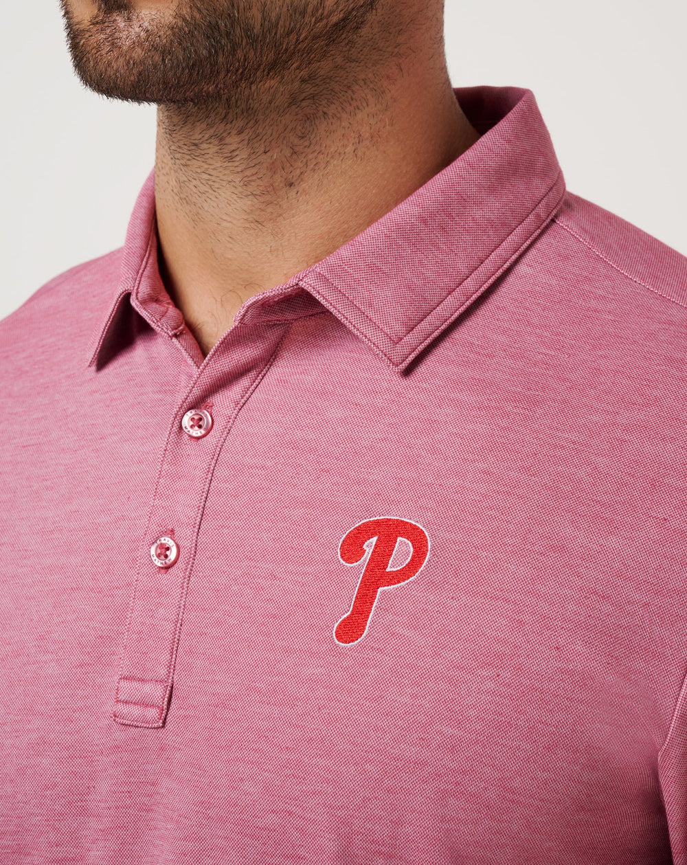 Heather Red Travis Mathew Philadelphia Phillies Playoff Pitch Polo