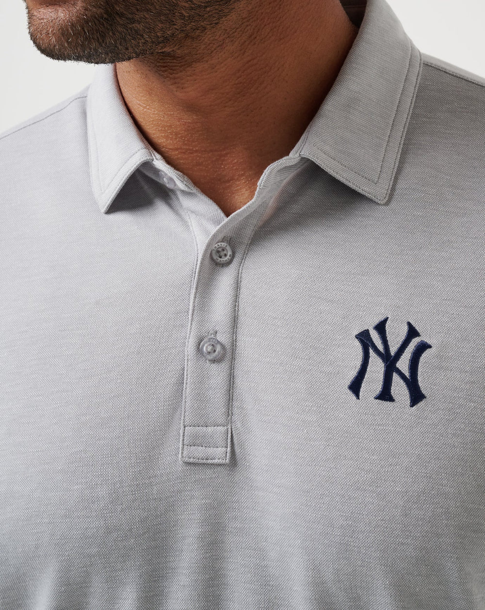 Heather Grey Travis Mathew New York Yankees Playoff Pitch Polo