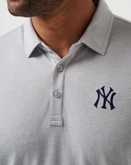 Heather Grey Travis Mathew New York Yankees Playoff Pitch Polo