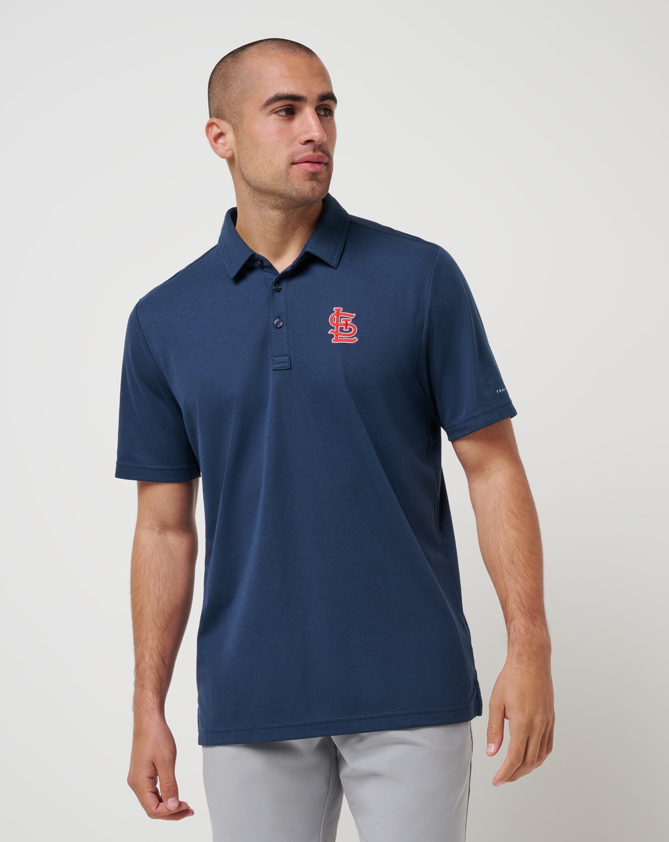 Navy Travis Mathew St Louis Cardinals Playoff Pitch Polo