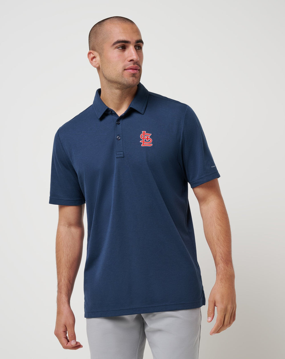 Navy Travis Mathew St Louis Cardinals Playoff Pitch Polo