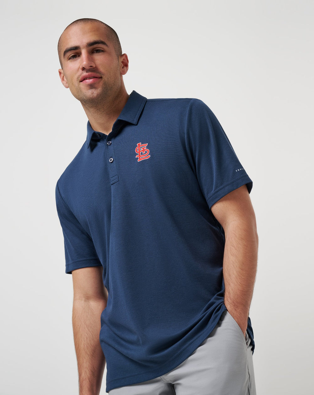Navy Travis Mathew St Louis Cardinals Playoff Pitch Polo