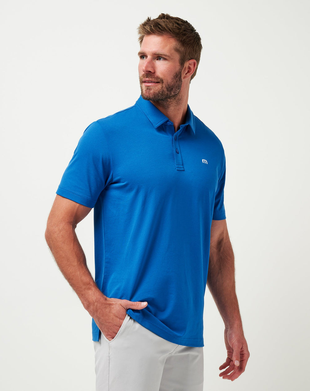 Classic Blue Travis Mathew Chicago Cubs Club Rules Polo