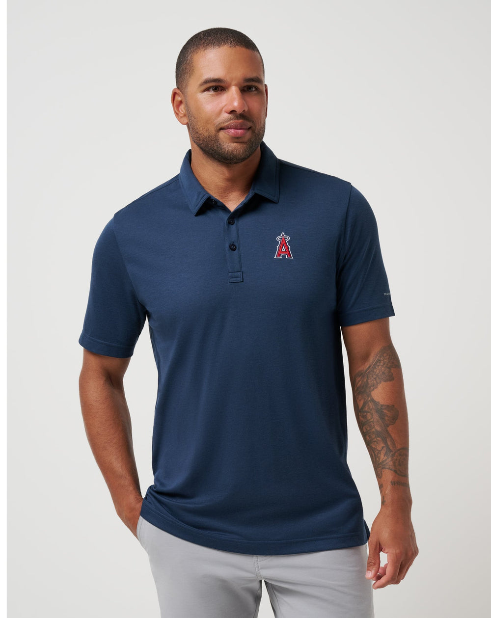 Navy Travis Mathew Los Angeles Angels Playoff Pitch Polo