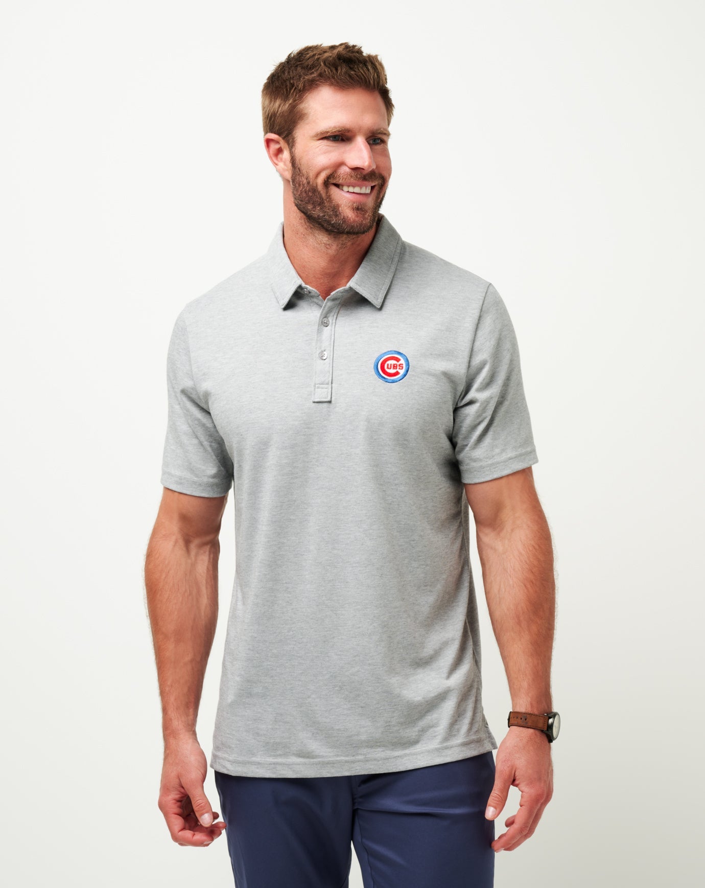 Heather Grey Travis Mathew Chicago Cubs The Zinna Polo