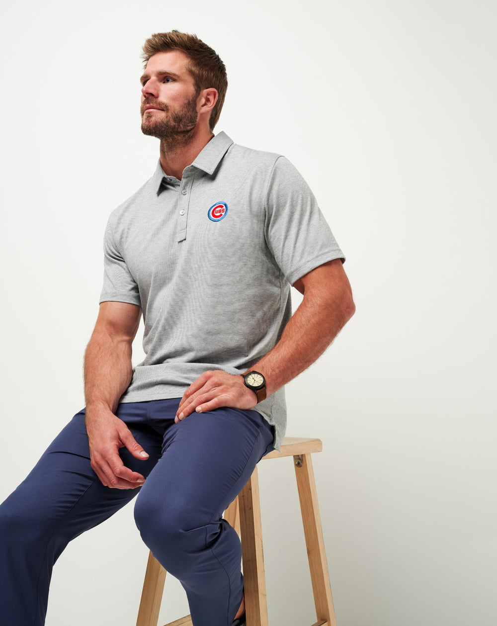 Heather Grey Travis Mathew Chicago Cubs The Zinna Polo