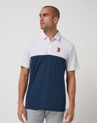 White/Navy Travis Mathew Boston Red Sox Home Run Leader Polo