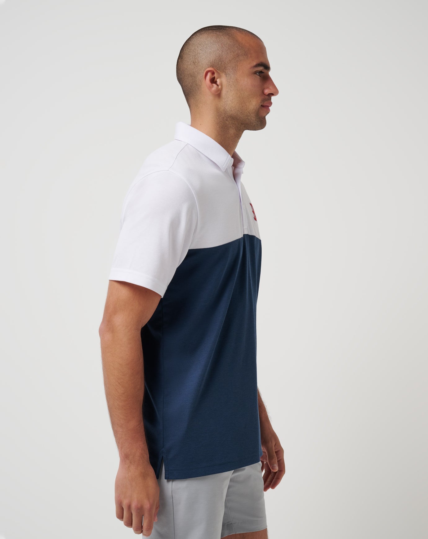 White/Navy Travis Mathew Boston Red Sox Home Run Leader Polo