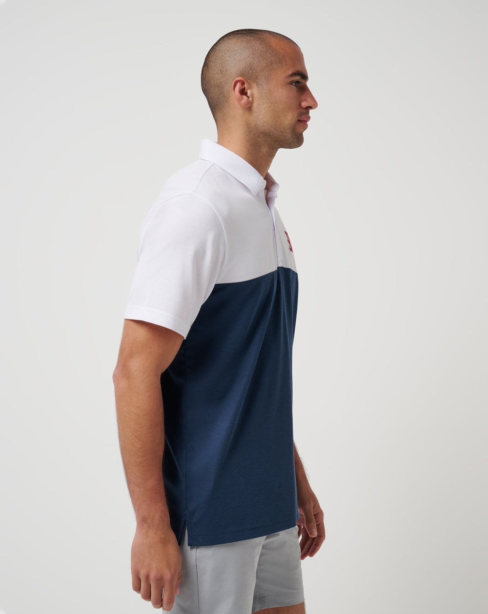 White/Navy Travis Mathew Boston Red Sox Home Run Leader Polo