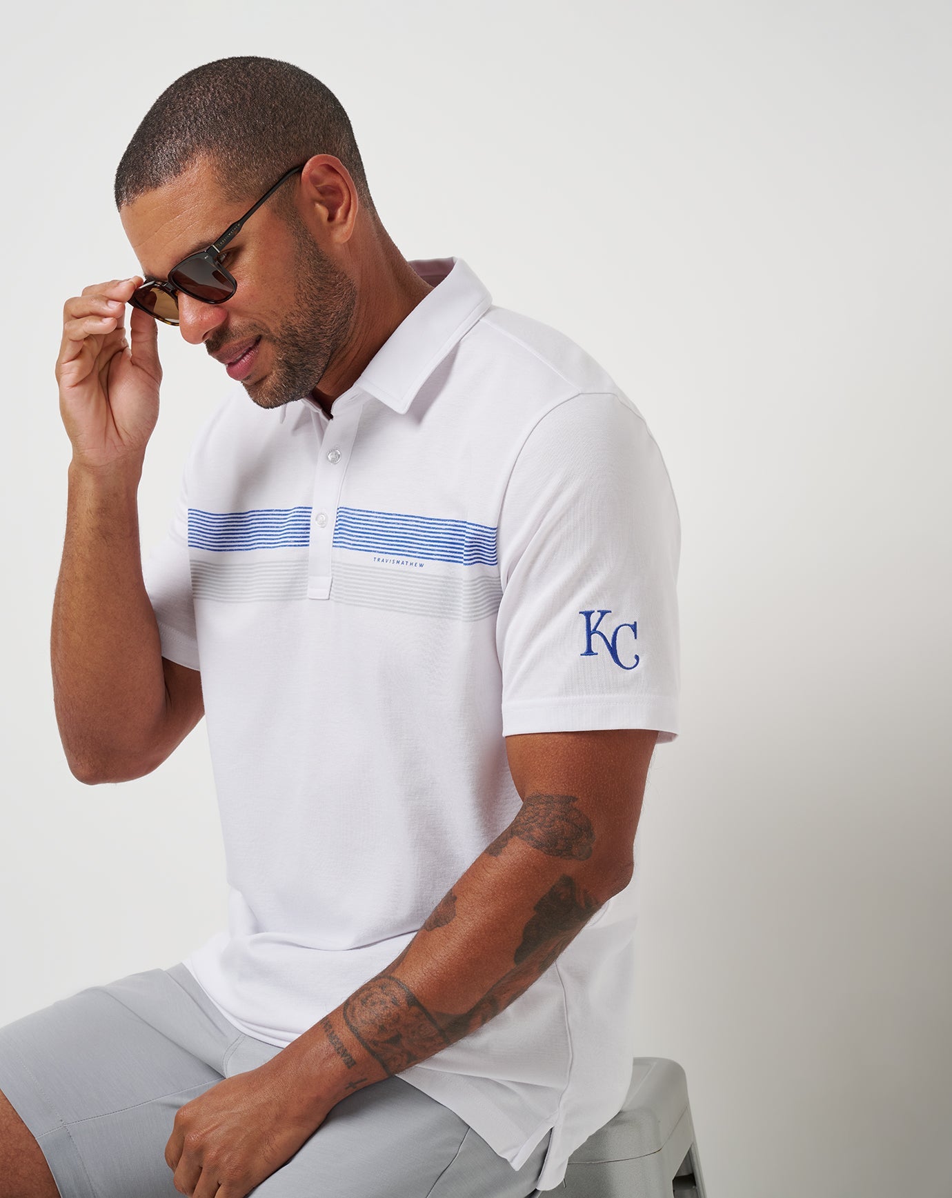 White Travis Mathew Kansas City Royals Top Recruit Polo