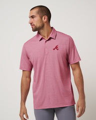 Heather Red Travis Mathew Atlanta Braves Playoff Pitch Polo