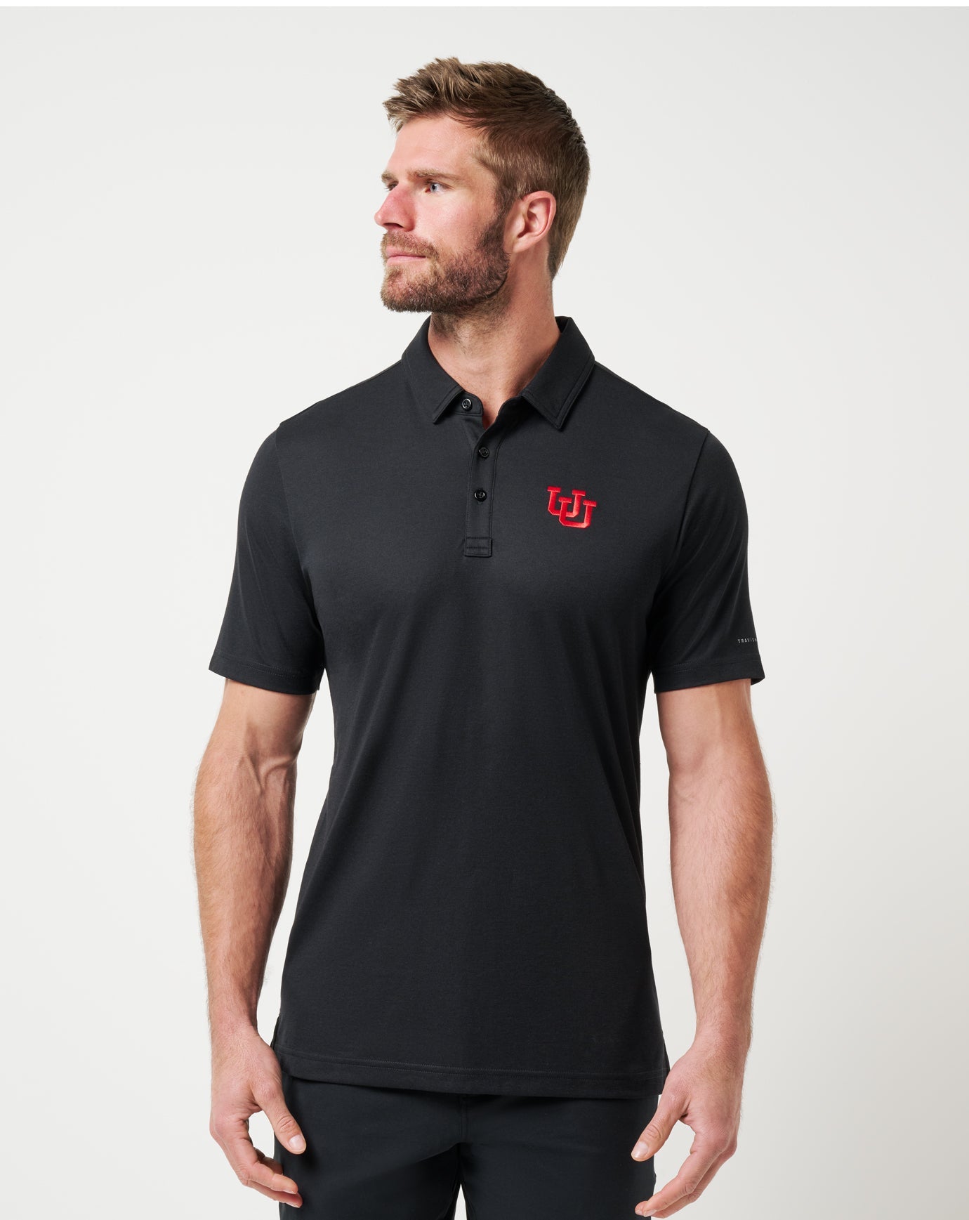 Black Travis Mathew Utah School Pride Polo