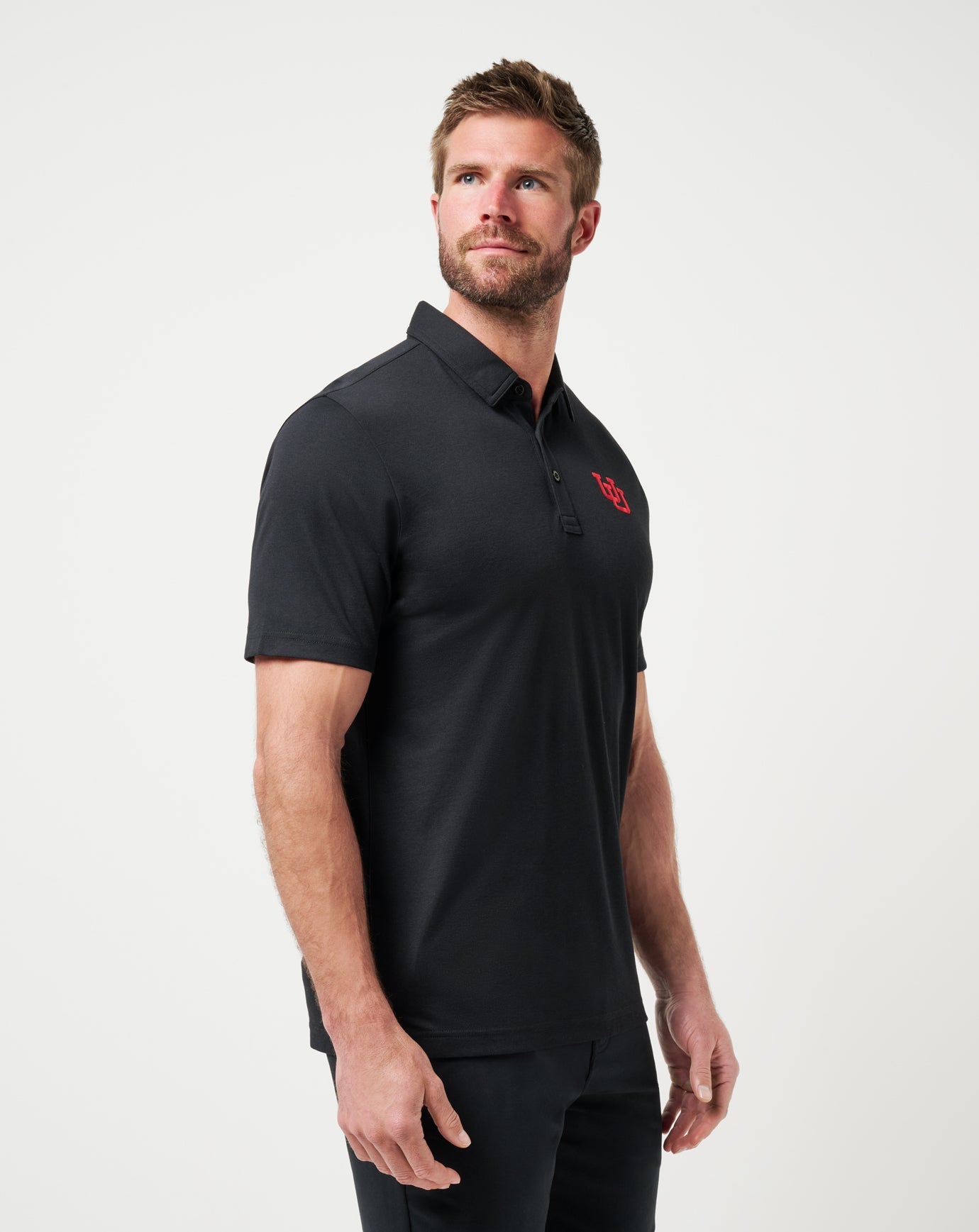 Black Travis Mathew Utah School Pride Polo