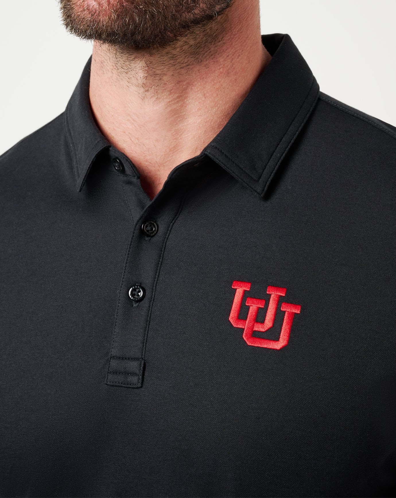 Black Travis Mathew Utah School Pride Polo