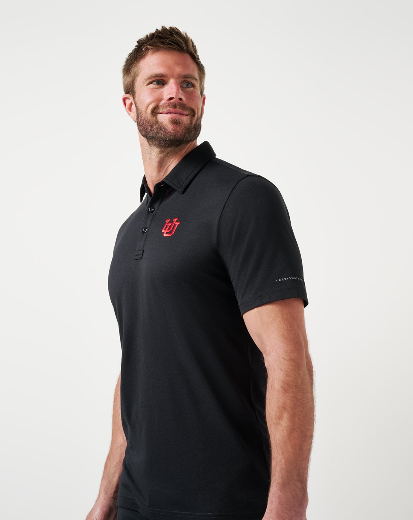 Black Travis Mathew Utah School Pride Polo