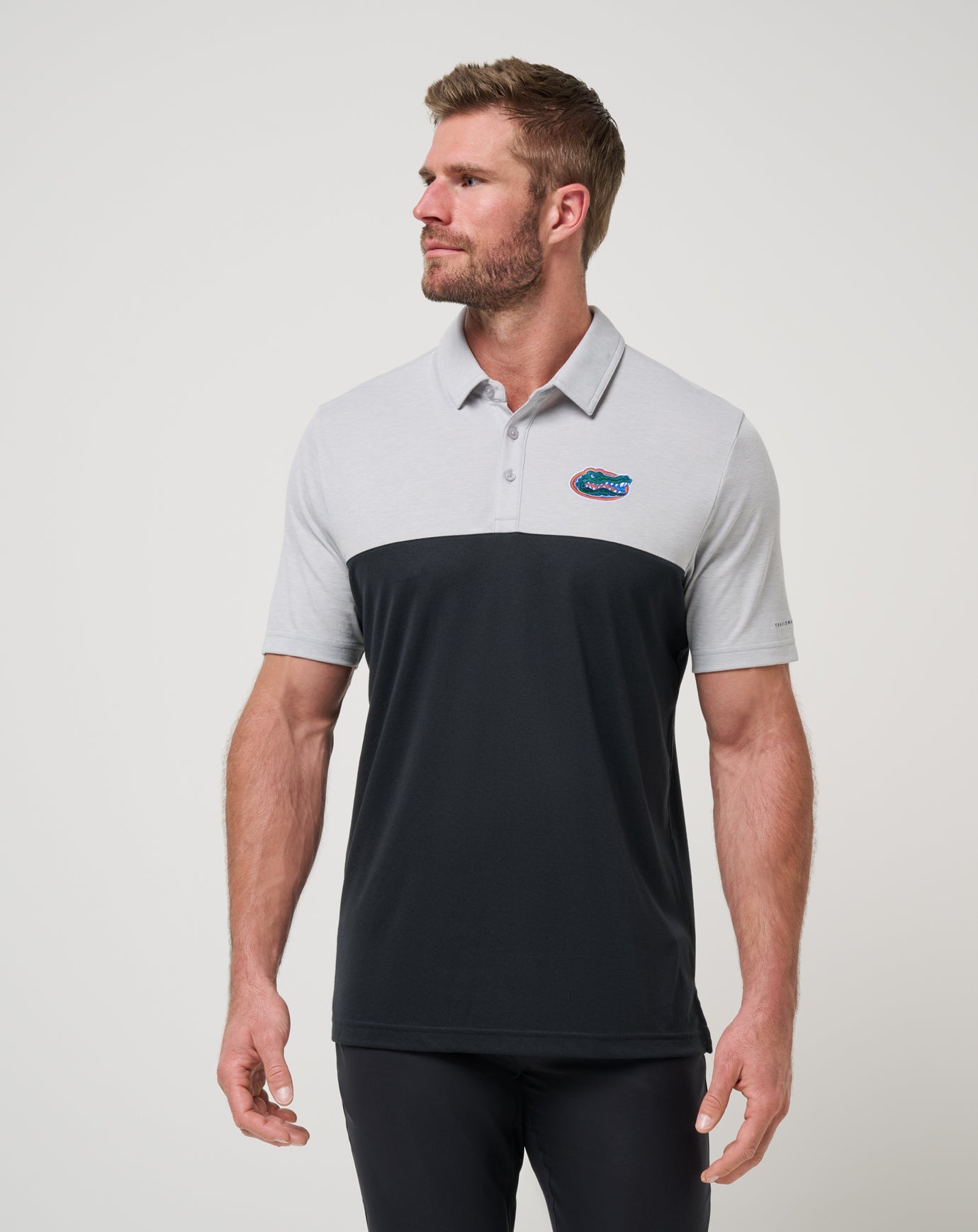 Heather Grey/Black Travis Mathew Florida Drop Back Polo