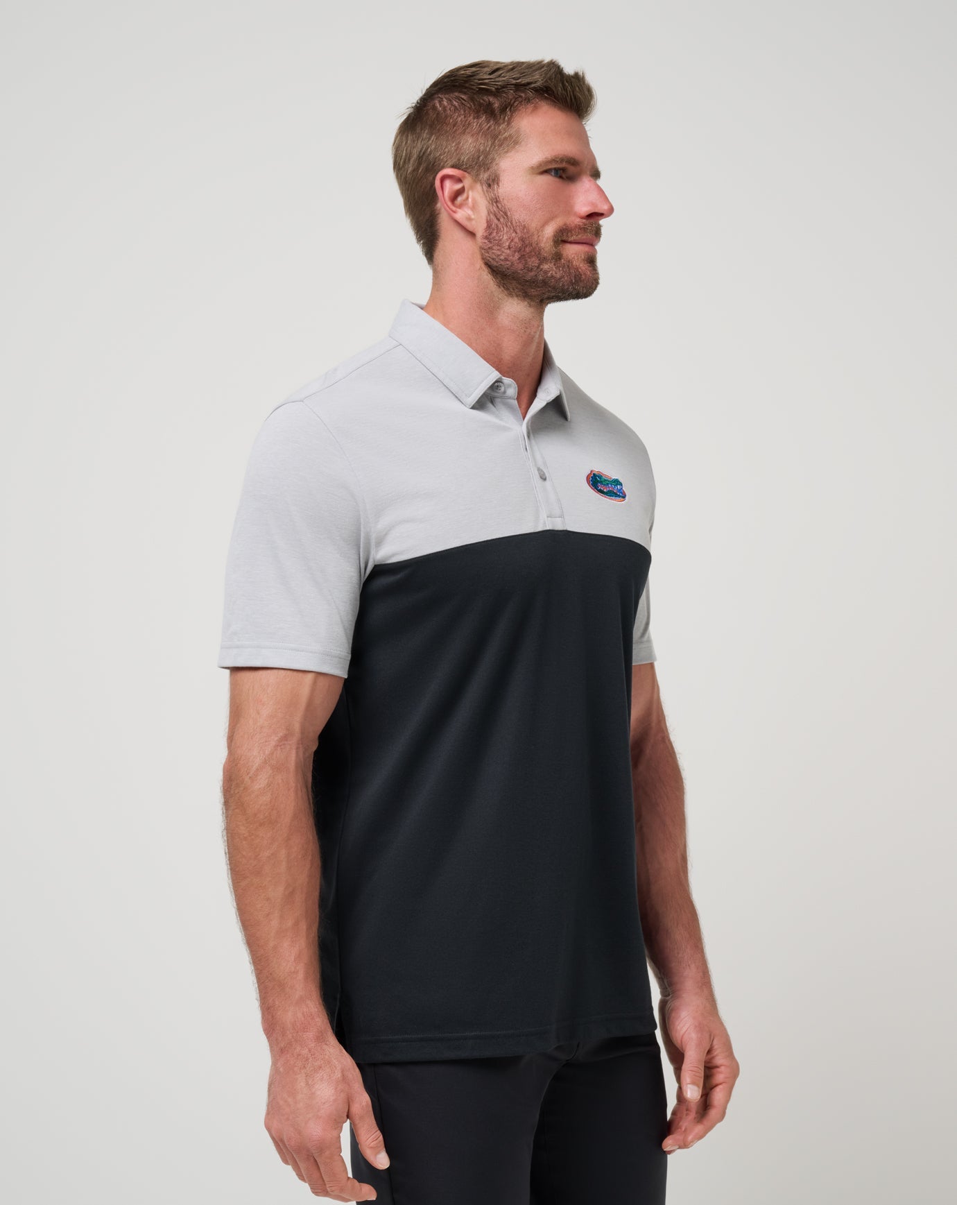 Heather Grey/Black Travis Mathew Florida Drop Back Polo