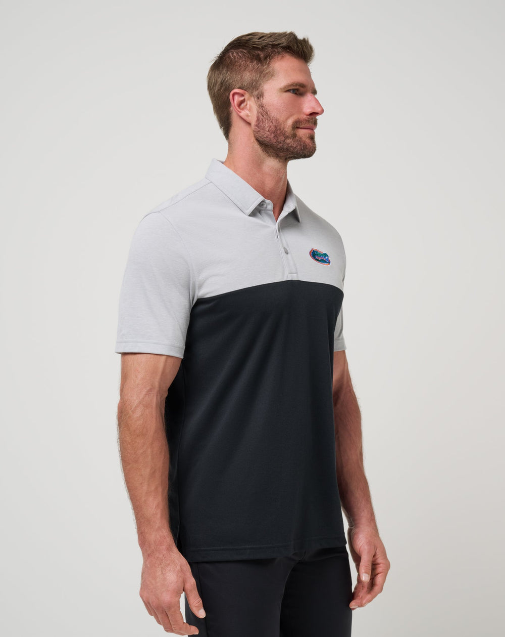 Heather Grey/Black Travis Mathew Florida Drop Back Polo