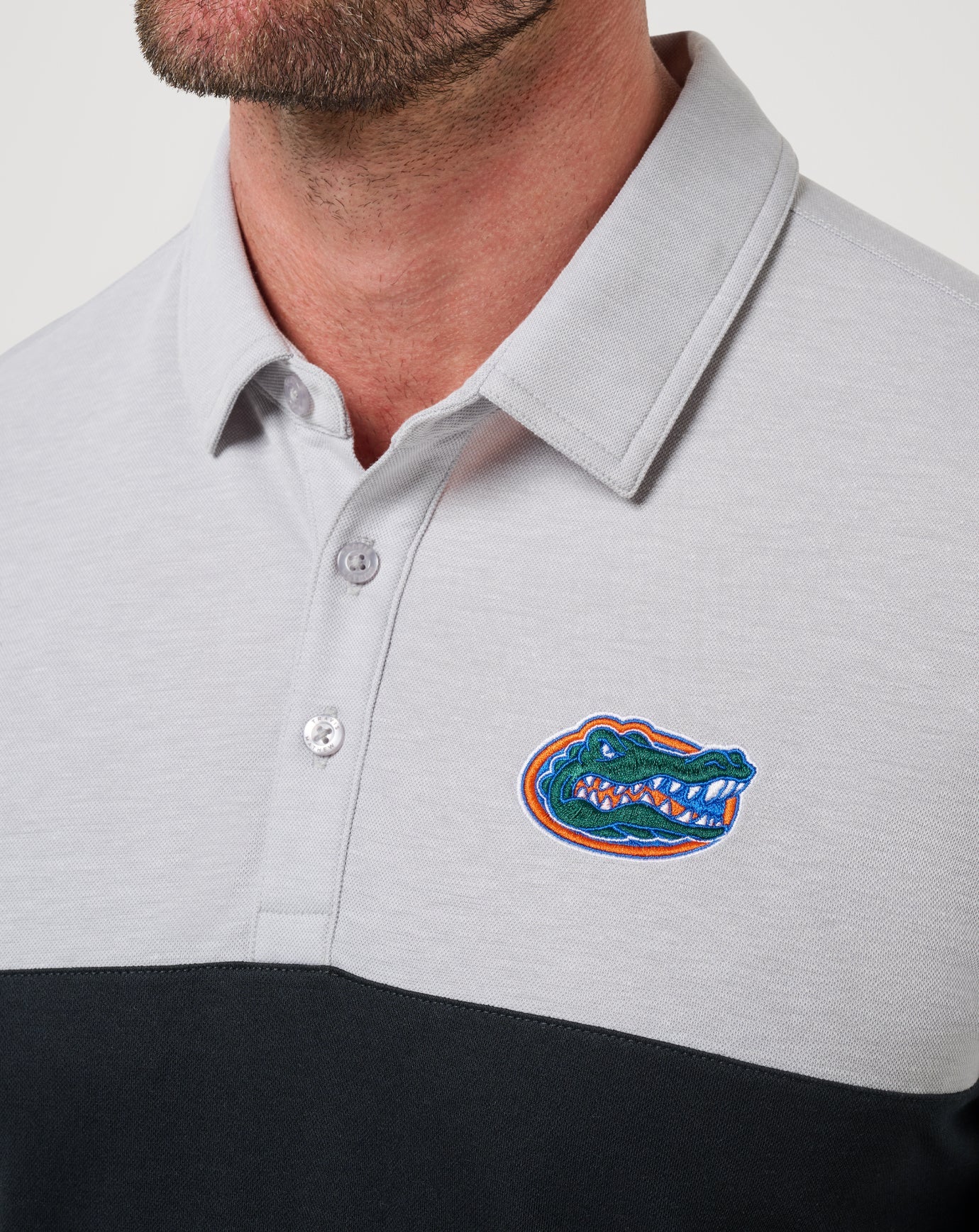Heather Grey/Black Travis Mathew Florida Drop Back Polo