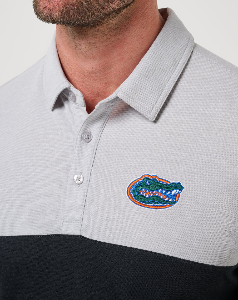 Heather Grey/Black Travis Mathew Florida Drop Back Polo