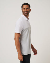 White/Heather Grey Travis Mathew Alabama Drop Back Polo
