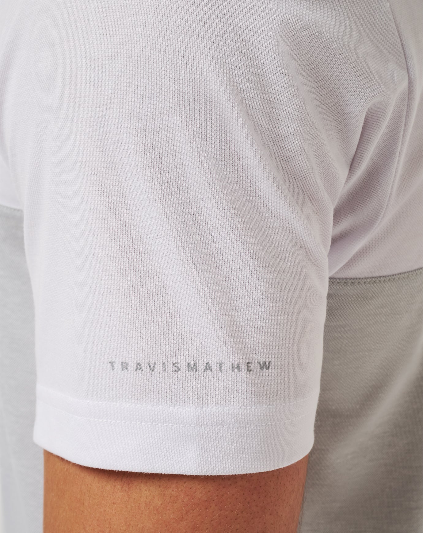 White/Heather Grey Travis Mathew Alabama Drop Back Polo