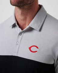Heather Grey/Black Travis Mathew Cincinnati Reds Home Run Leader Polo