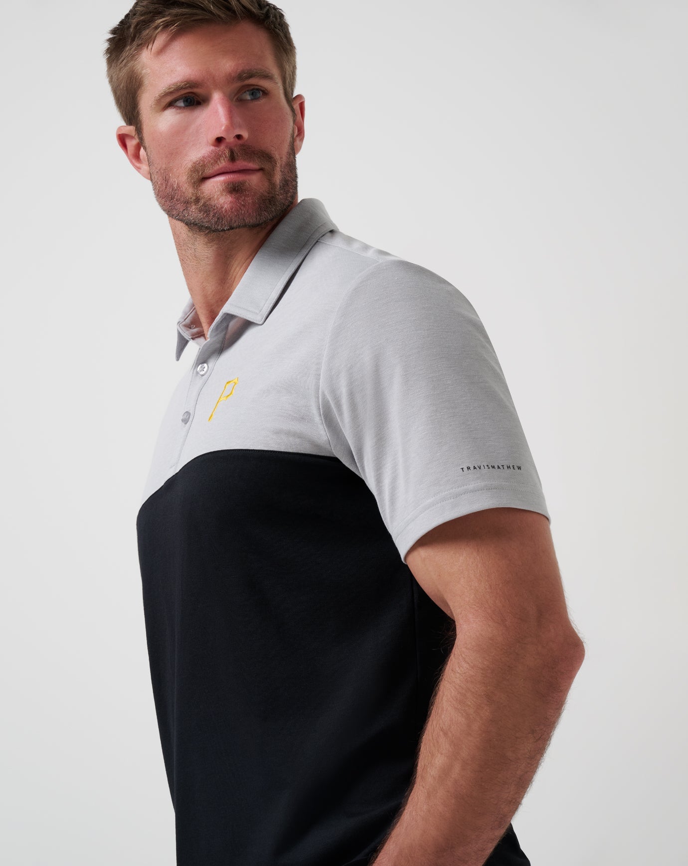 Heather Grey/Black Travis Mathew Pittsburgh Pirates Home Run Leader Polo