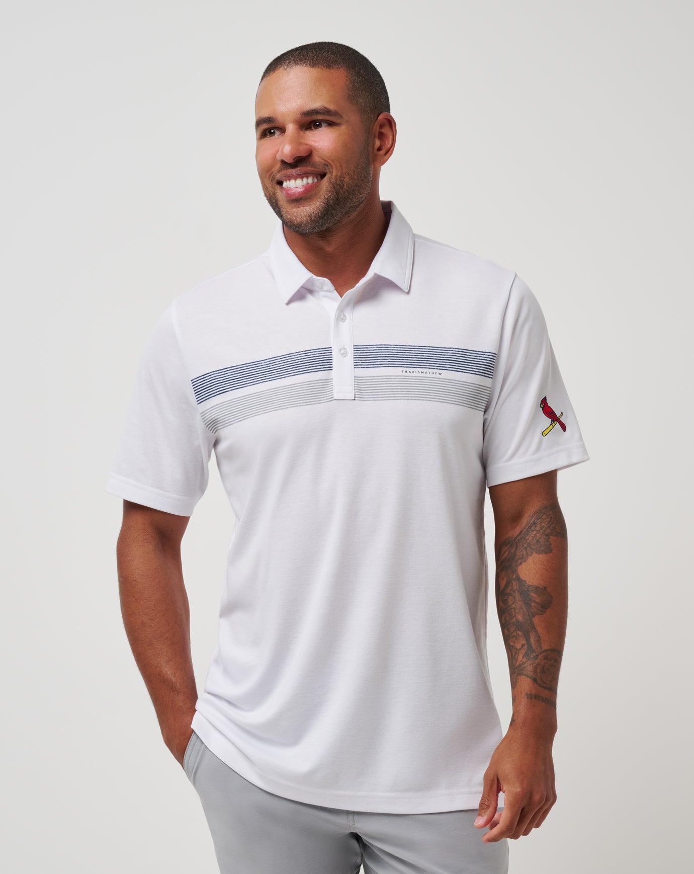 White Travis Mathew St Louis Cardinals Top Recruit Polo