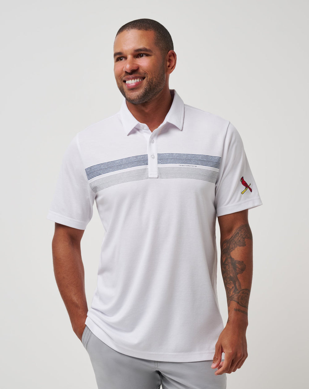 White Travis Mathew St Louis Cardinals Top Recruit Polo
